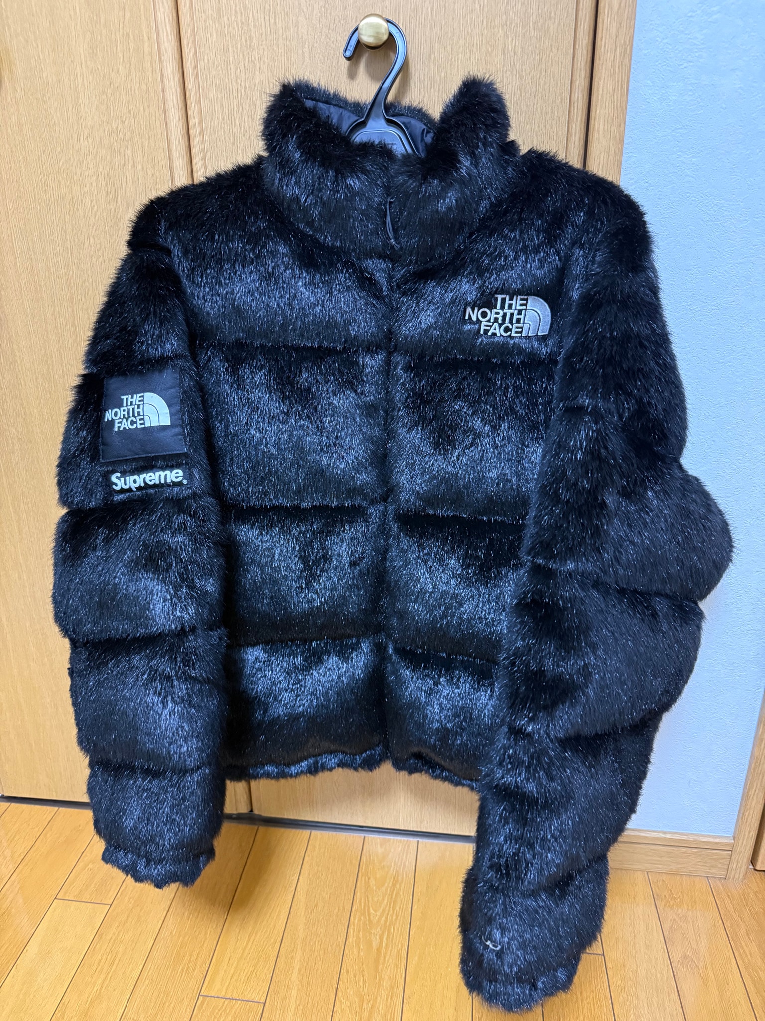 Supreme x The North Face Faux Fur Nuptse Jacket "Black"