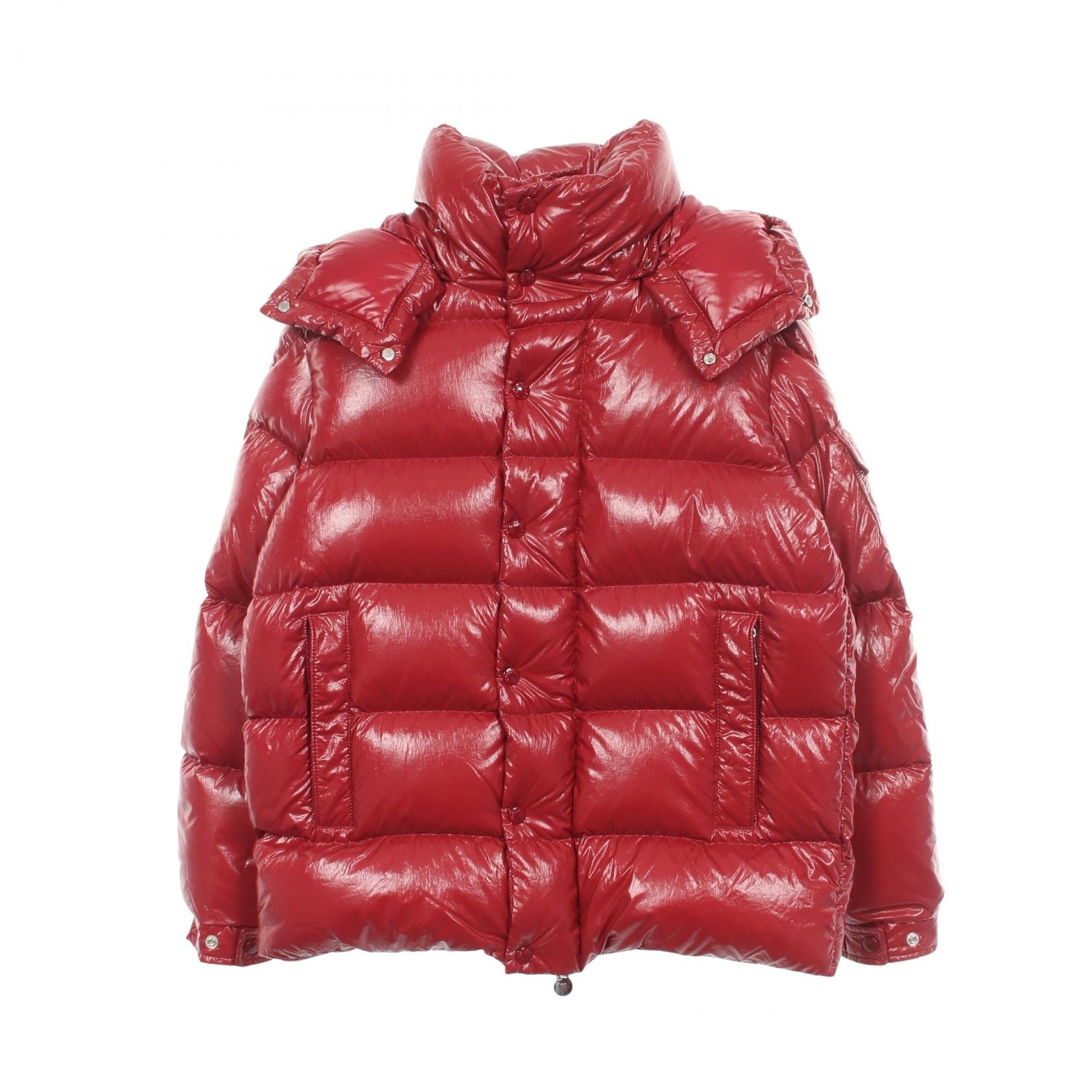 モンクレール MONCLER Maya 70 ダウンジャケット 衣料品 アウター ナイロン メンズ レディース レッド系 【中古】