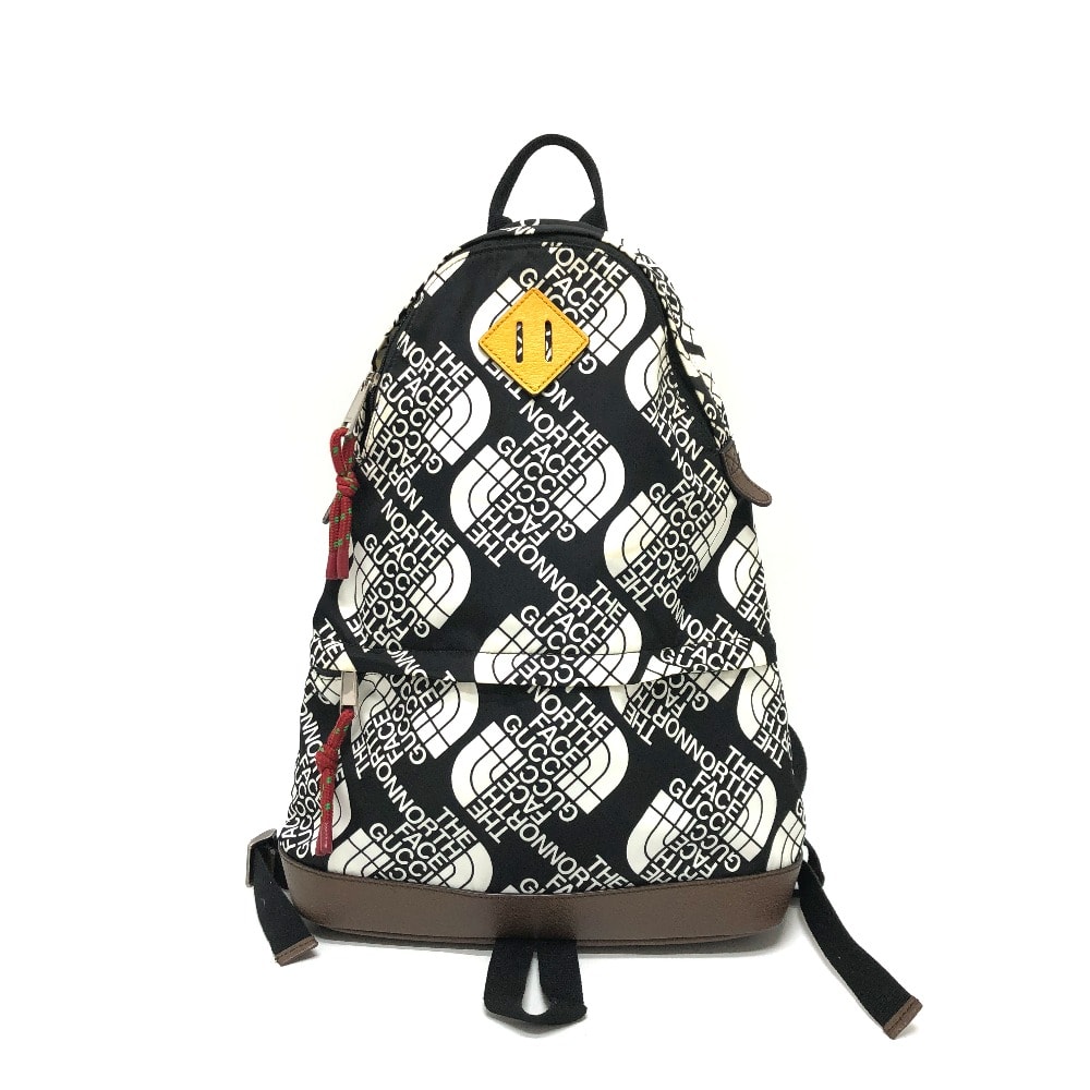グッチ GUCCI GUCCI×THE NORTH FACE コラボ 650288 バックパック リュックサック ナイロン/レザー ブラック×ホワイト