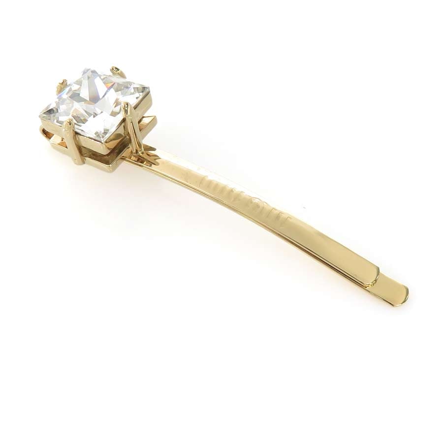 ミュウミュウ MIUMIU ヘアピン メタル/ビジュー ゴールド レディース【中古】 r11147a