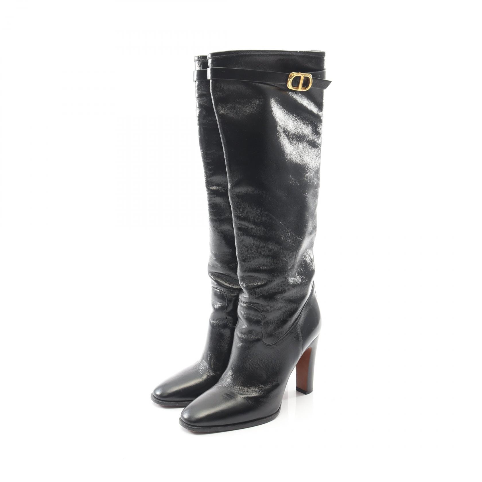ディオール Dior ブーツ 靴 レザー レディース ブラック系 【中古】