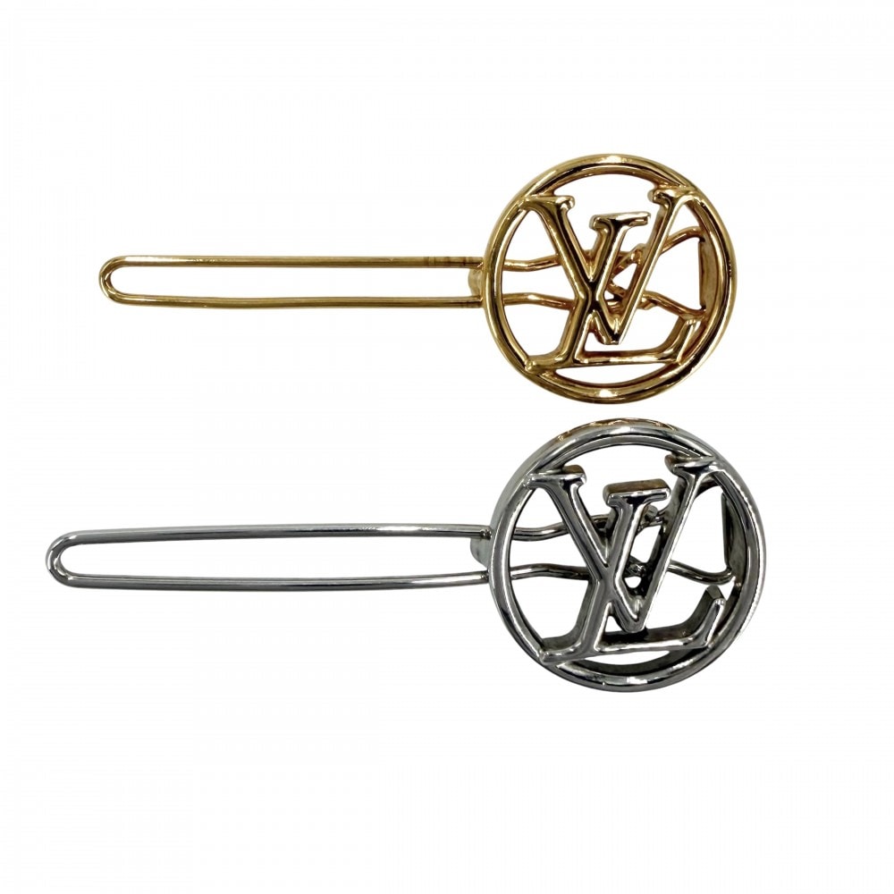 LOUIS VUITTON ルイヴィトン ヘアアクセサリー ベイビールイーズ バレッタ 小物 ファッションアイテム    M00590 シルバー ゴールド レディース【中古品】
