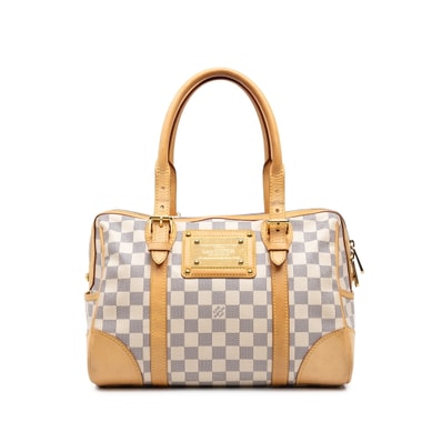 ルイ ヴィトン ダミエ アズール バークレー ハンドバッグ N52001 ホワイト PVC レザー レディース LOUIS VUITTON 中古