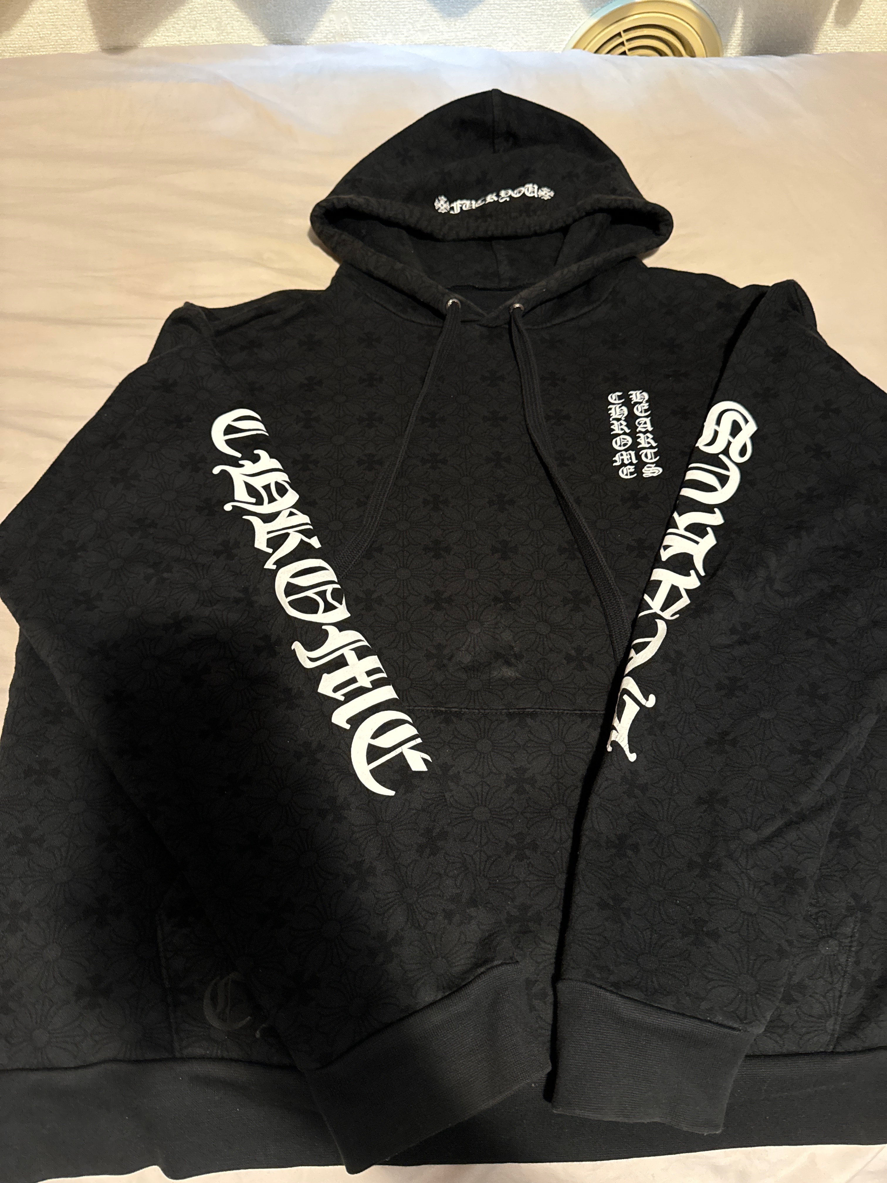 Chrome Hearts CH Plus All Over Print Horseshoe Hoodie "Black"