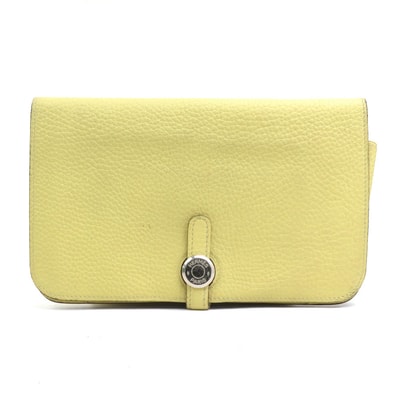エルメス HERMES 長財布 ドゴン デュオ トゴ ジョーヌプッサン ユニセックス【中古】 56491a