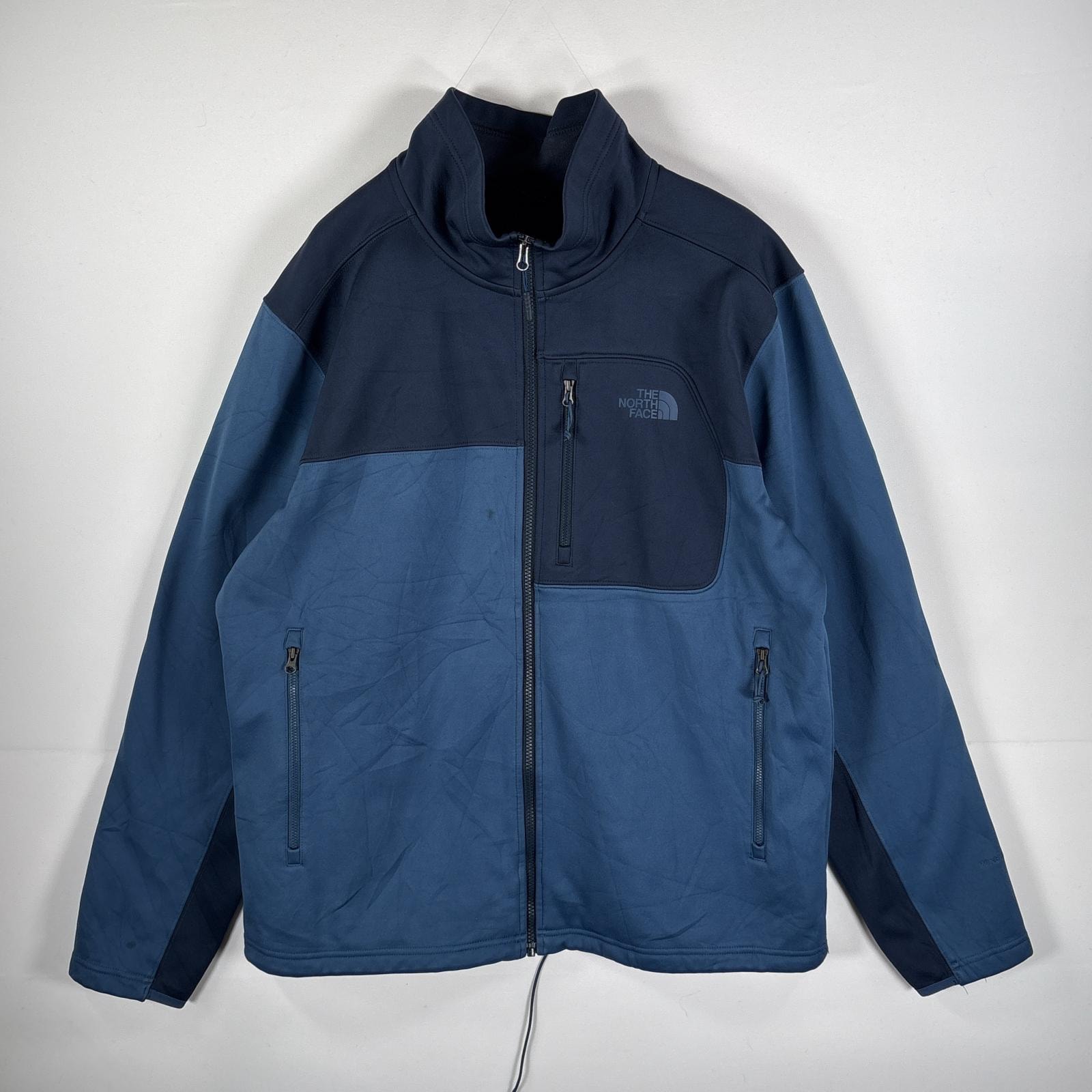 古着 ザ・ノースフェイス THE NORTH FACE ソフトシェルジャケット WIND WALL ビッグサイズ XL  ネイビー メンズ