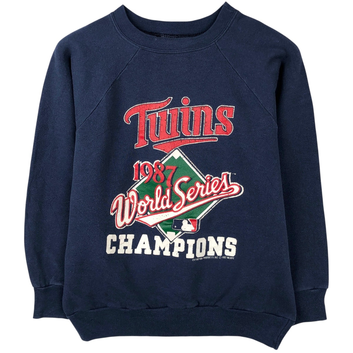 古着 80年代 チャンピオン Champion トリコタグ MLB MINNESOTA TWINS ミネソタツインズ プリントスウェットシャツ トレーナー USA製 メンズM相当 ヴィンテージ/eaa458885