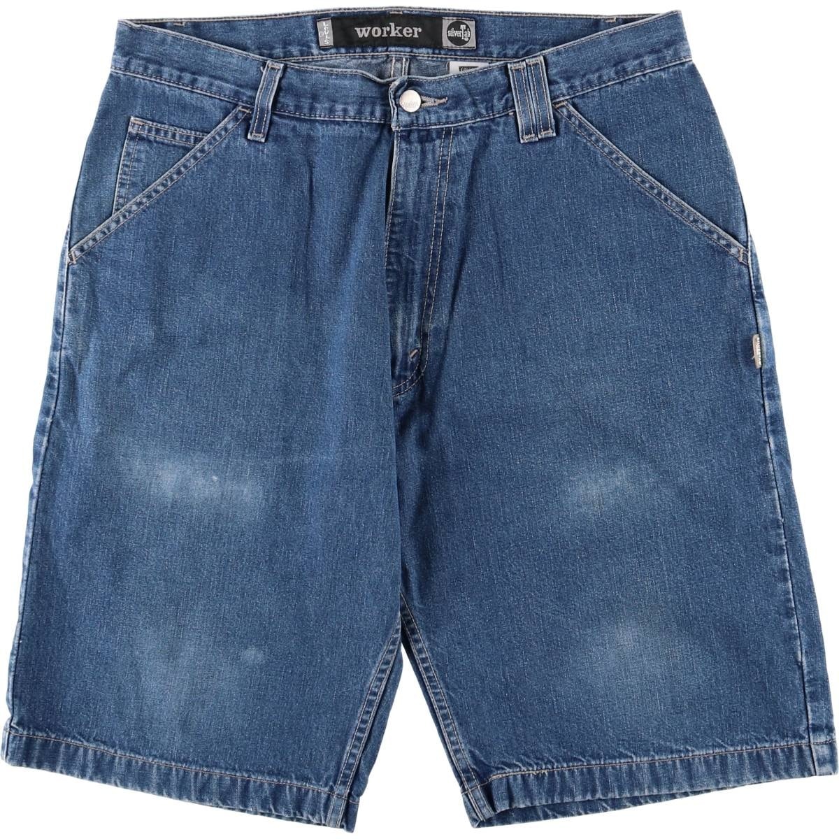 古着 00年代 リーバイス Levi's SILVER TAB シルバータブ worker デニムショーツ ハーフパンツ ジョーツ メンズw34相当/eaa577412