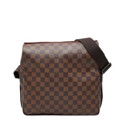 ルイ ヴィトン ダミエ ナヴィグリオ 斜め掛け ショルダーバッグ N45255 ブラウン PVC レザー レディース LOUIS VUITTON 【中古】