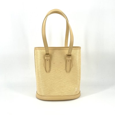LOUIS VUITTON(ルイ・ヴィトン) エピ バケット PM ポーチ付き エピレザー / スムースレザー トートバッグ ライトイエロー
