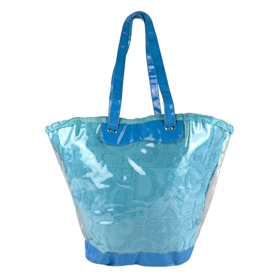 ドルチェアンドガッバーナ DOLCE&GABBANA ショルダーバッグ ビーチバッグ PVC/パイル ブルー レディース【中古】 z7653