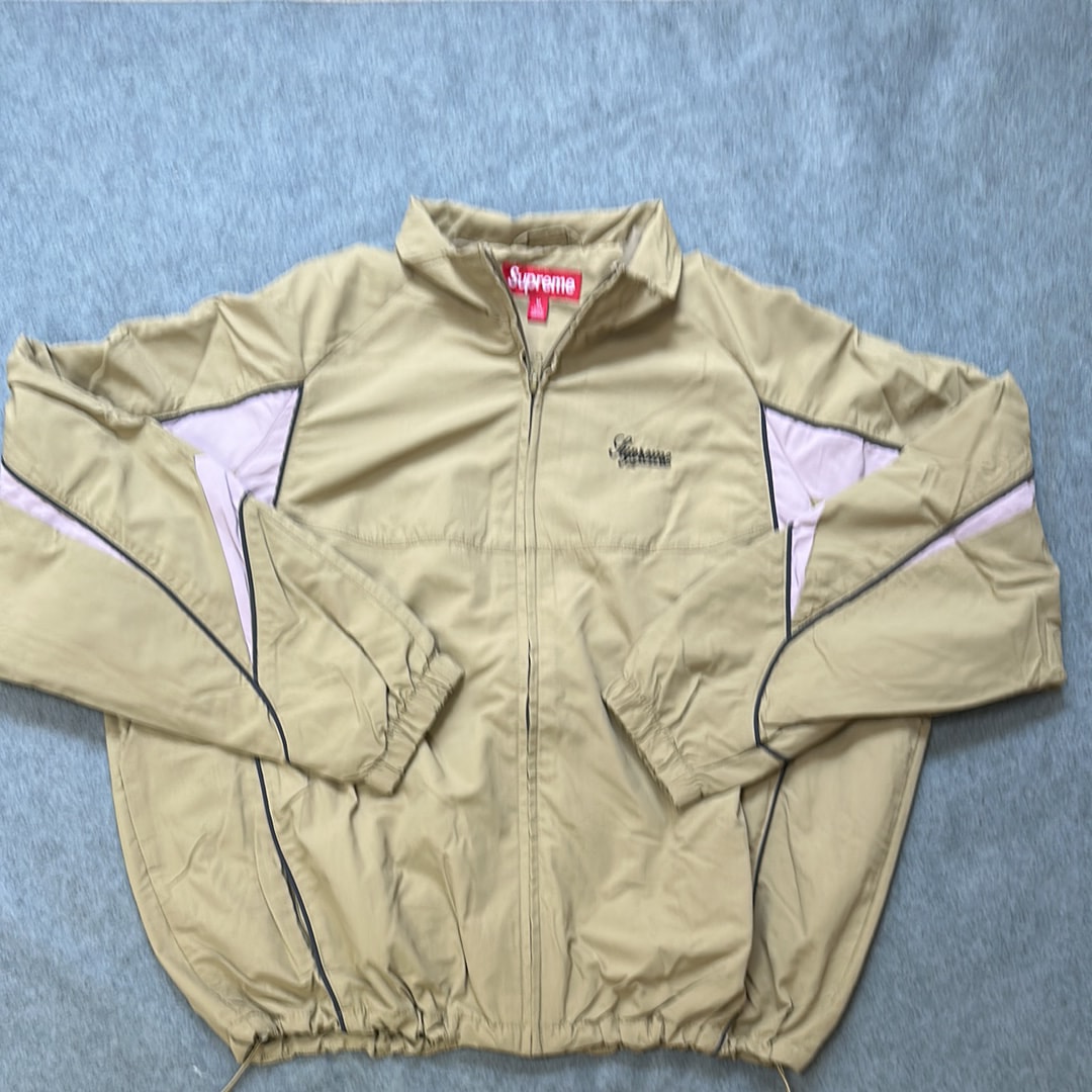 Supreme Contrast Piping Track Jacket "Tan"