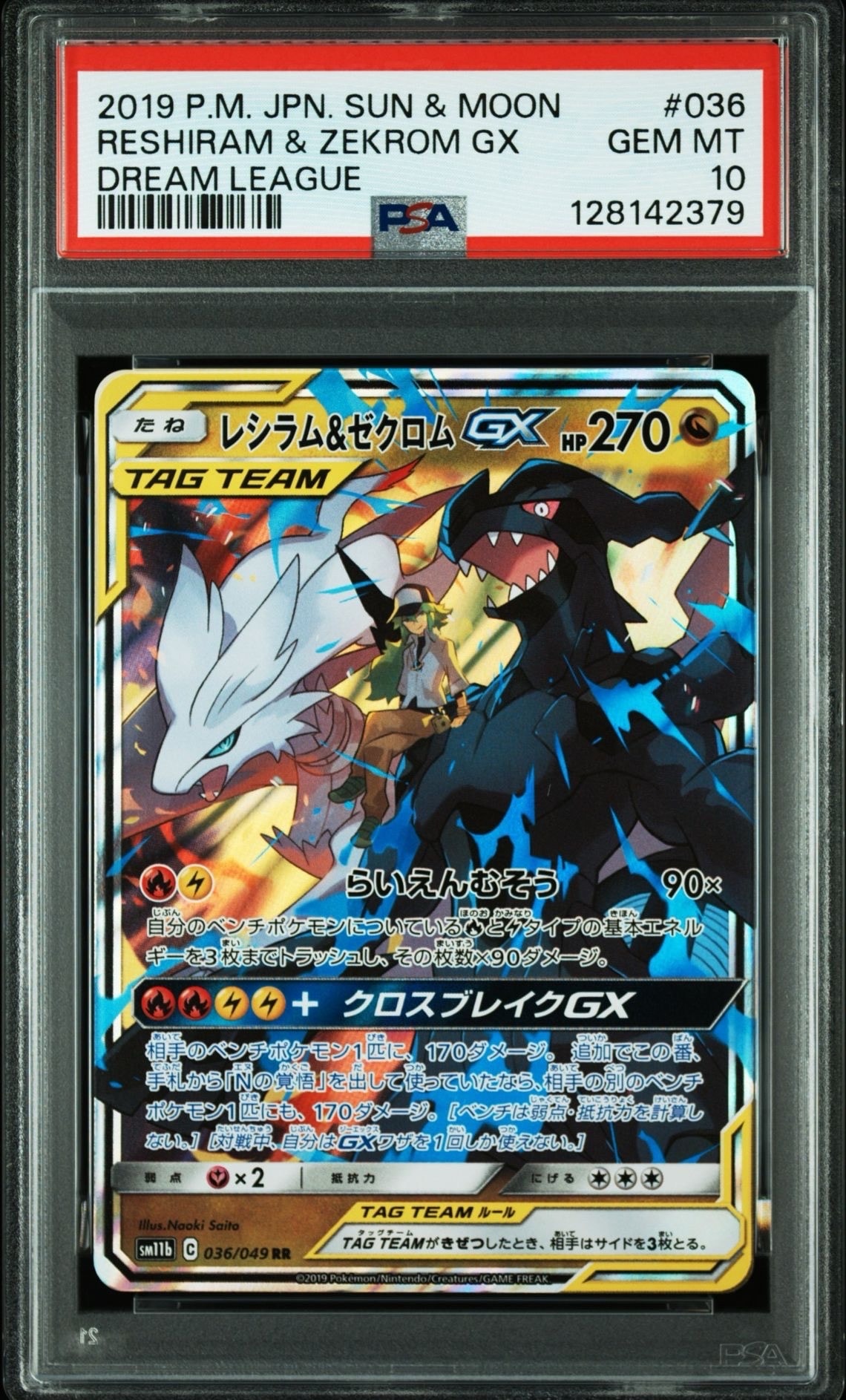レシラム&ゼクロムGX (N) RR[SM11b 036/049](強化拡張パック「ドリームリーグ」)