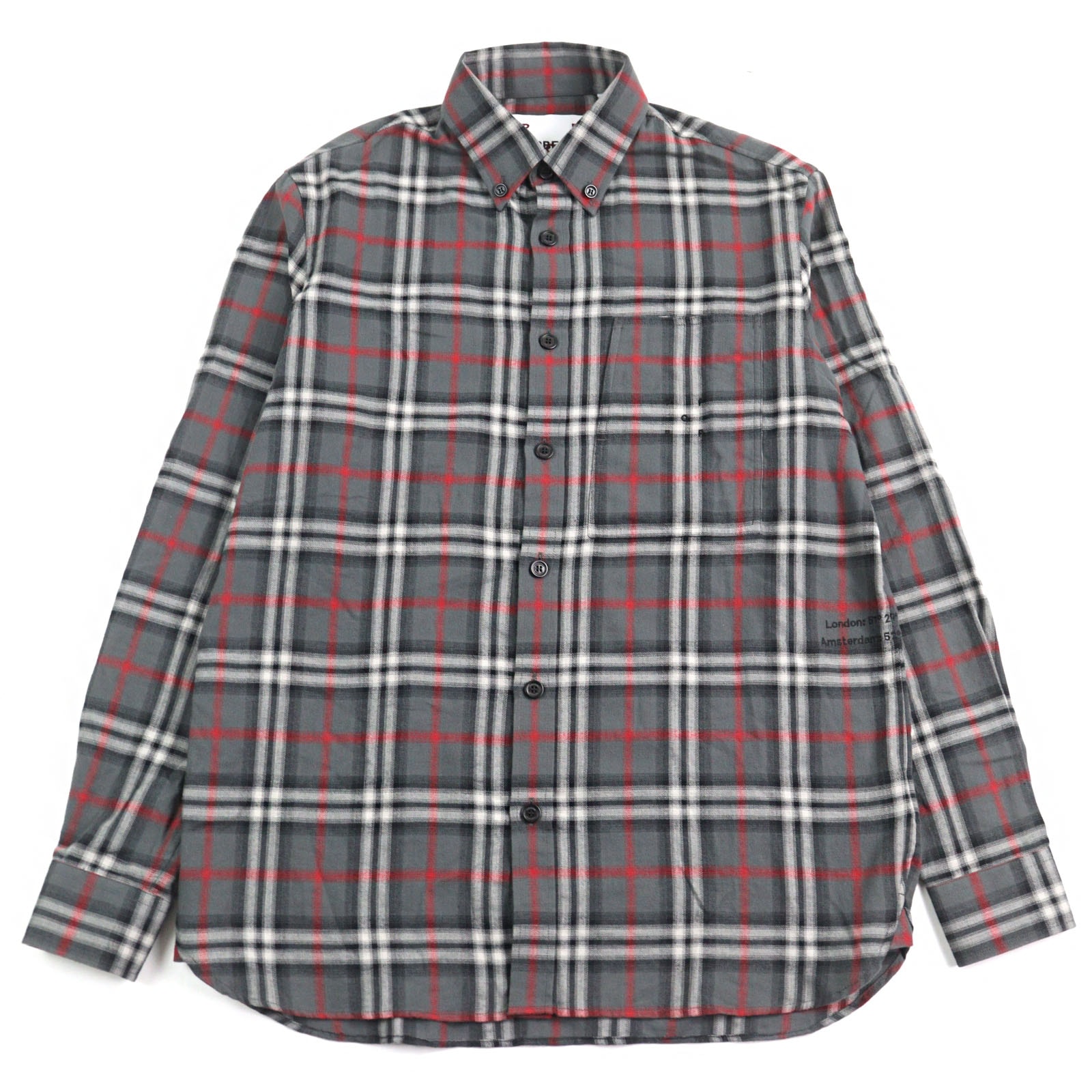 極美品 バーバリーロンドン
 長袖シャツ グレー系 メンズ XS 8057292