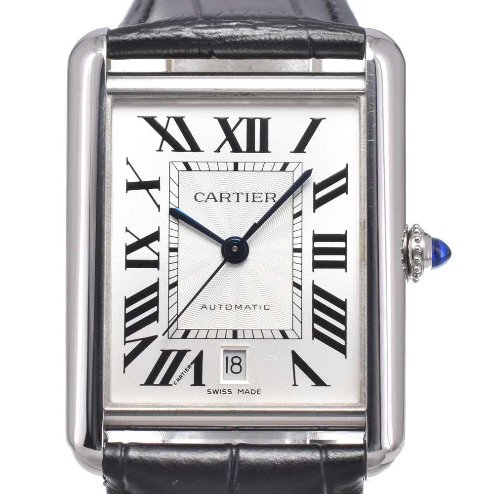 カルティエ CARTIER WSTA0040 タンク マスト XL デイト シルバー 自動巻き メンズ 美品 保証書付き 腕時計 O#150941