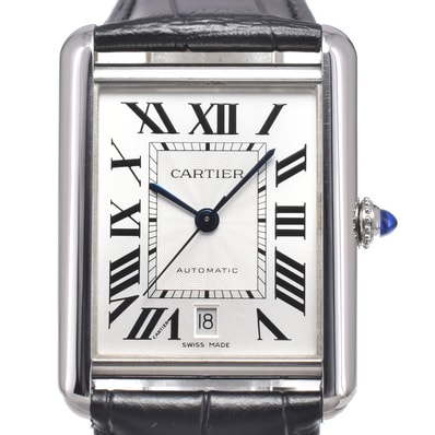 カルティエ CARTIER WSTA0040 タンク マスト XL デイト シルバー 自動巻き メンズ 美品 保証書付き 腕時計 O#150941