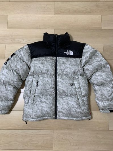 Supreme x The North Face Nuptse Jacket "White Paper Print"