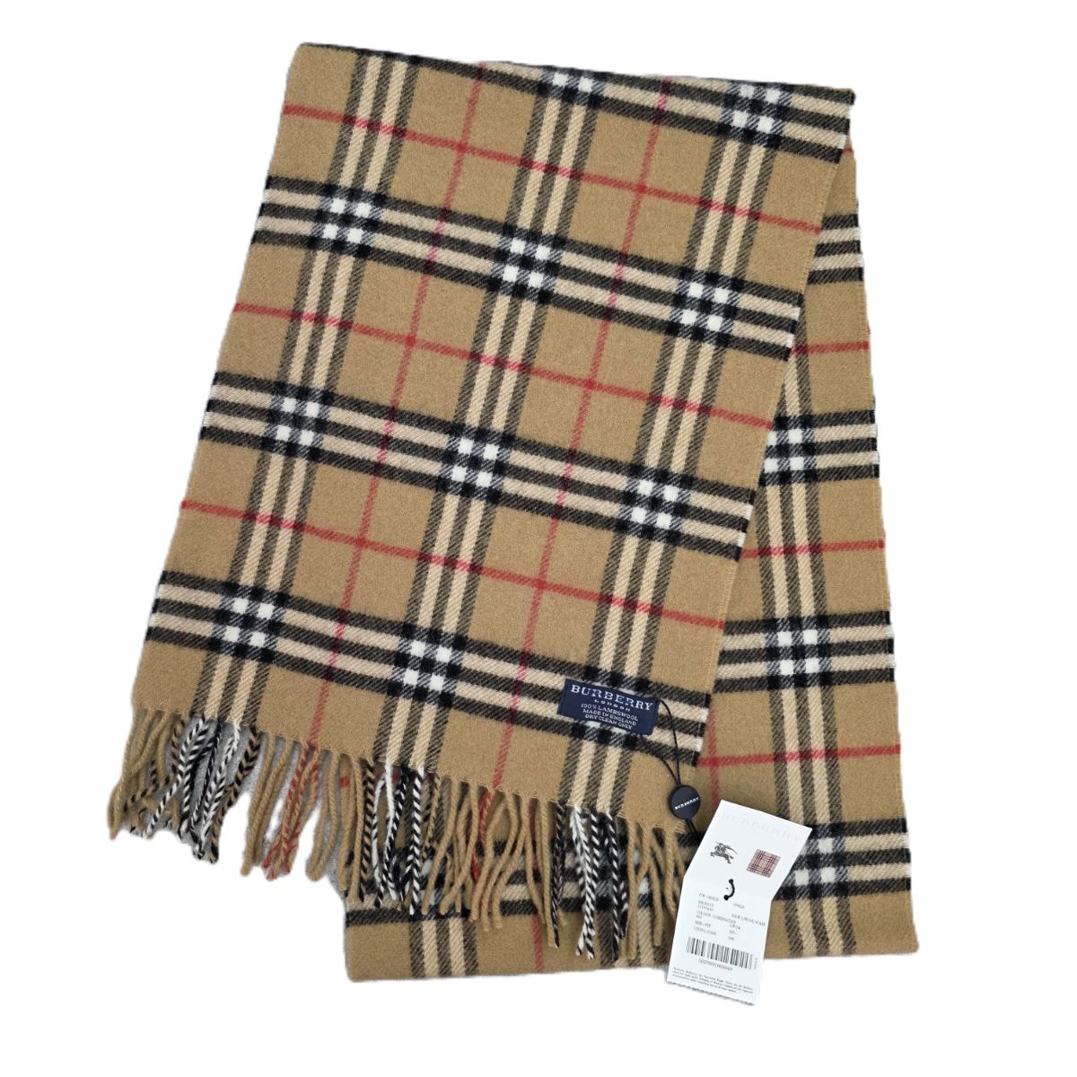 BURBERRY バーバリー ノバチェック ウール マフラー 109825 ウール ベージュ レディース【中古】