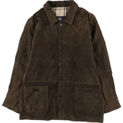 古着 バーバリー Burberry's BURBERRY LONDON ベロアレザー スエードレザー ハーフコート メンズXL相当/evb033506