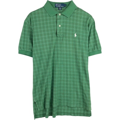 古着 ラルフローレン Ralph Lauren POLO by Ralph Lauren 半袖 チェック ポロシャツ メンズS相当/eaa622701
