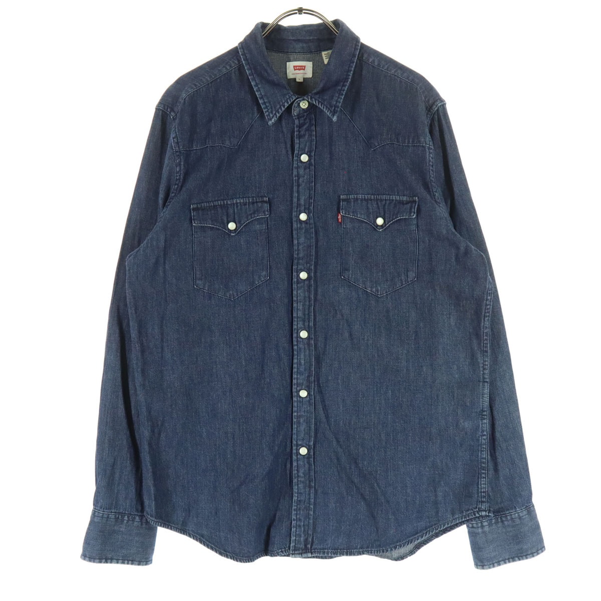 美品 Levi's リーバイス 長袖 デニム ウエスタンシャツ L ブルー ジャケット