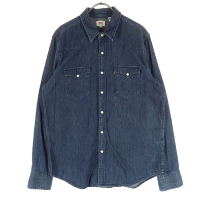 美品 Levi's リーバイス 長袖 デニム ウエスタンシャツ L ブルー ジャケット