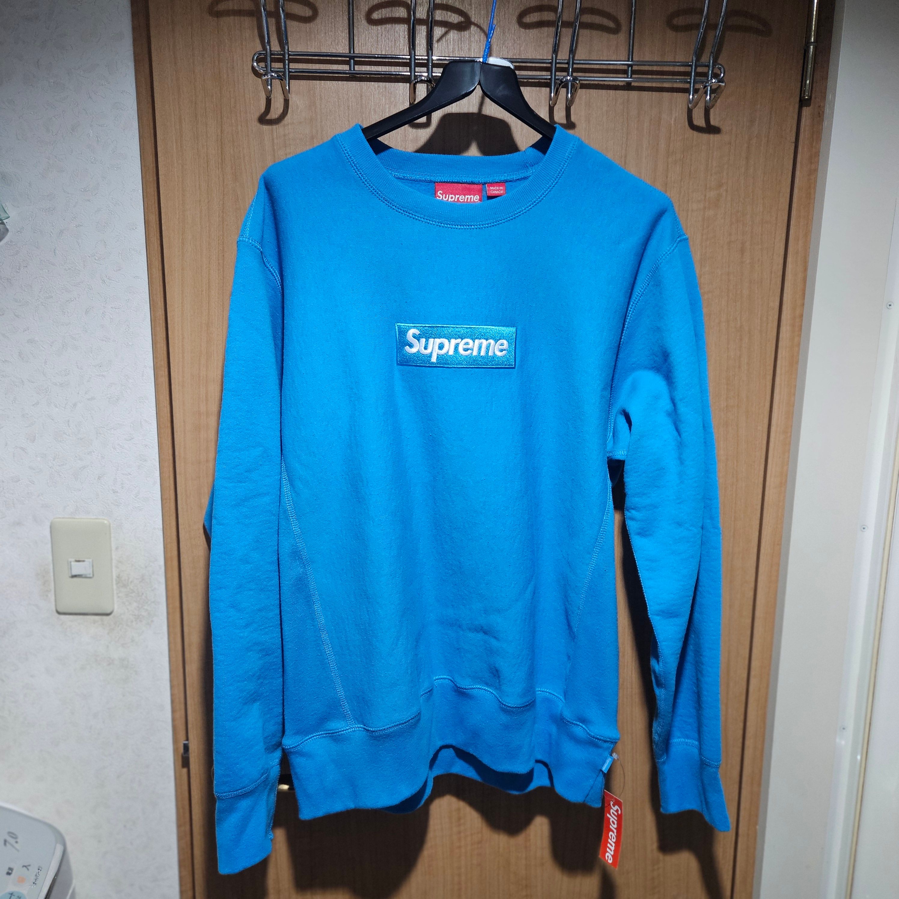 Supreme Box Logo Crewneck Sweatshirt "Blue" (18FW)
