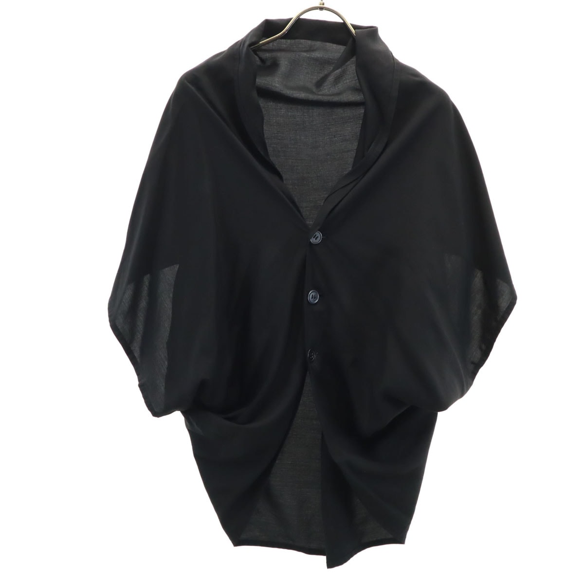 Y's ワイズ 日本製 ノースリーブ シャツ 3 ブラック ヨウジヤマモト