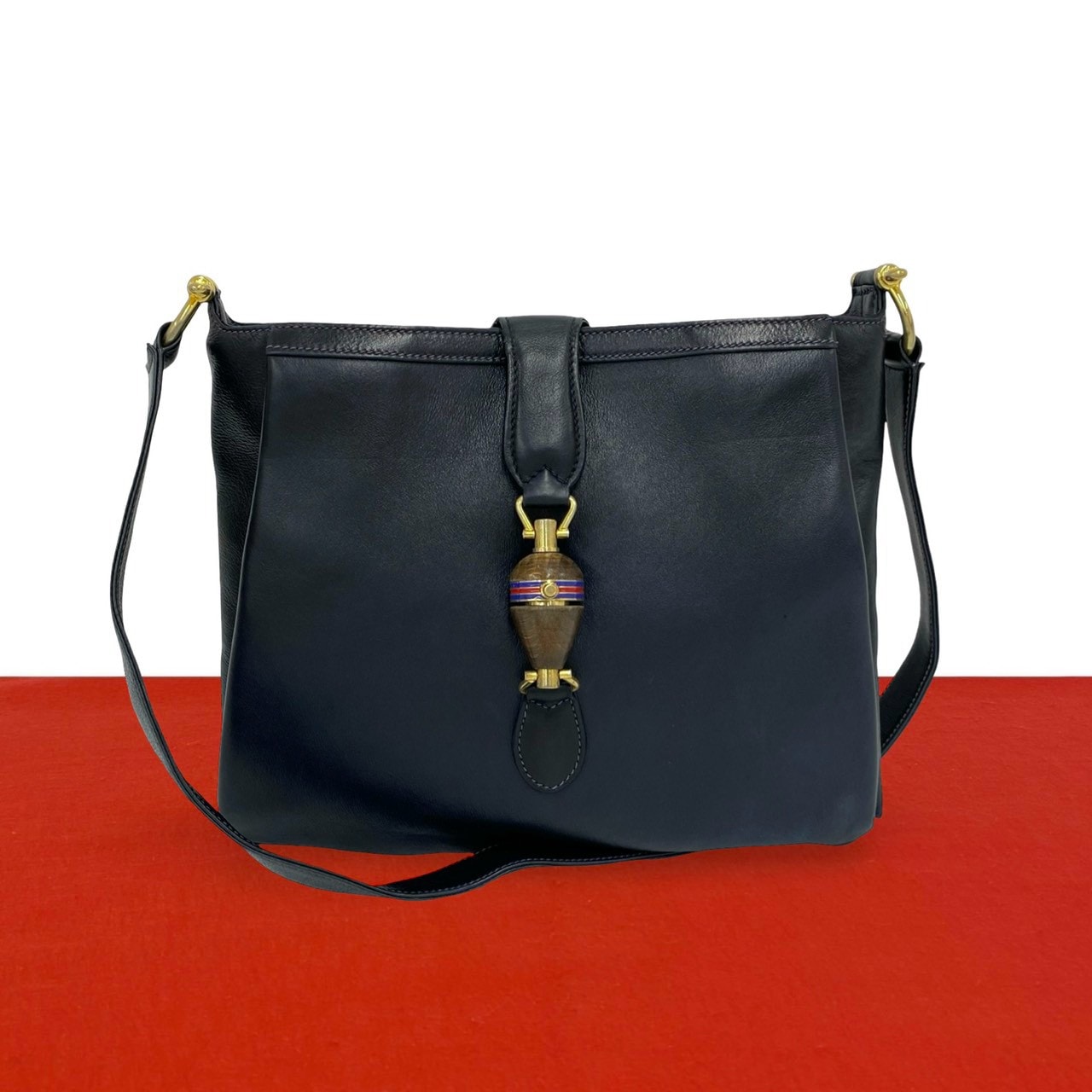 GUCCI グッチ ジャッキー レザー ショルダーバッグ ブラック
 32879