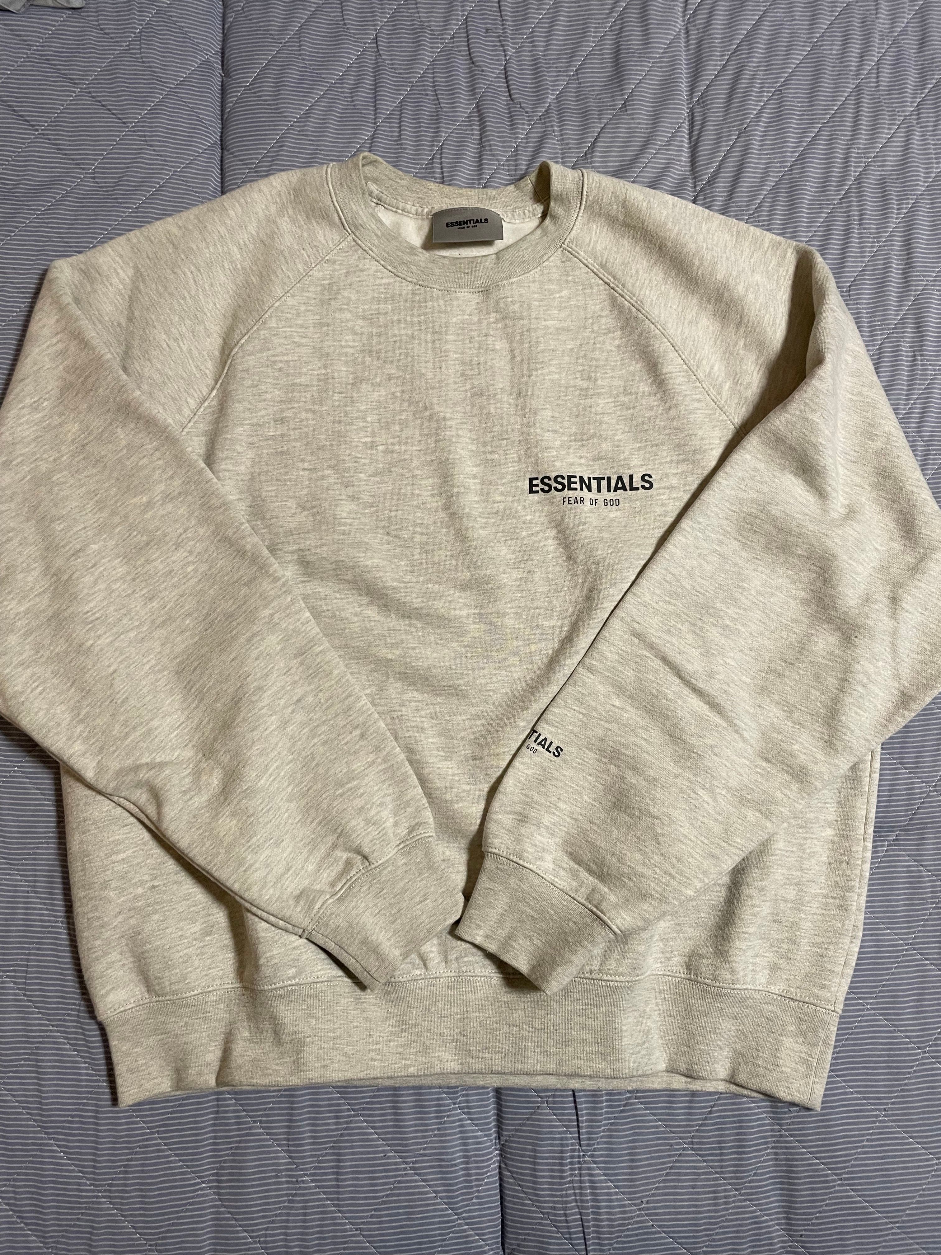 FEAR OF GOD ESSENTIALS PULLOVER CREWNECK "Light Heather Oatmeal"