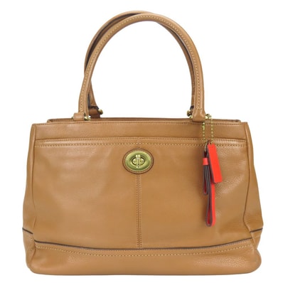 【中古】 コーチ トートバッグ F23280 レザー ブラウン ゴールド金具 普段使い シンプル レディース 女性 COACH