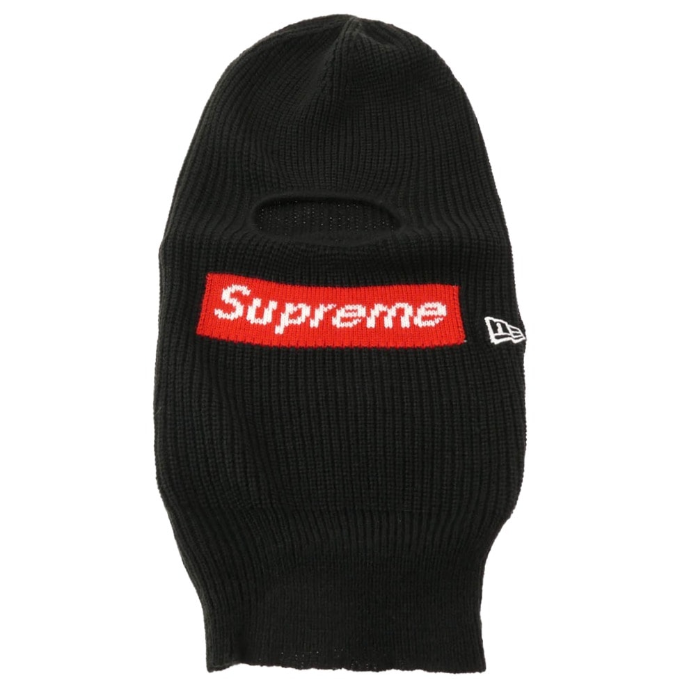 Supreme シュプリーム 帽子 21AW × New Era Box Logo Balaclava ニューエラ ボックス ロゴ バラクラバ ネックウォーマー ブラック系【美品】【中古】
