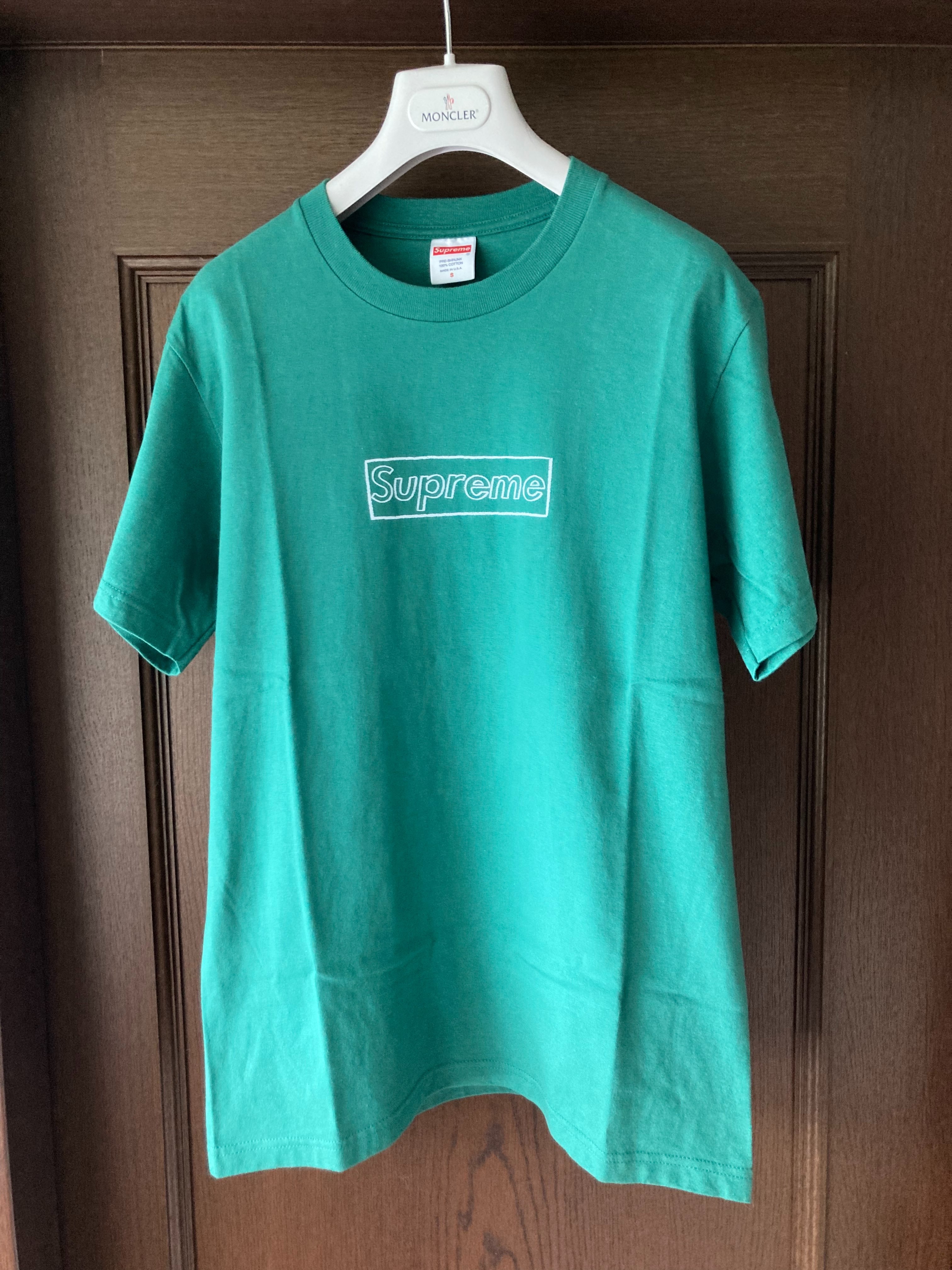 Supreme KAWS Chalk Logo Tee "Light Pine"