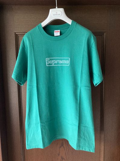 Supreme KAWS Chalk Logo Tee "Light Pine"