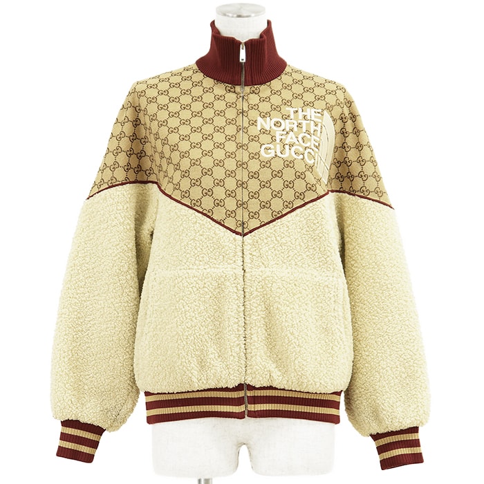 【極美品】GUCCI グッチ ブルゾン サイズ XXS メンズ THE NORTH FACE コラボレーション ジャケット GGスプリーム ボア アウター アイボリー イタリア製