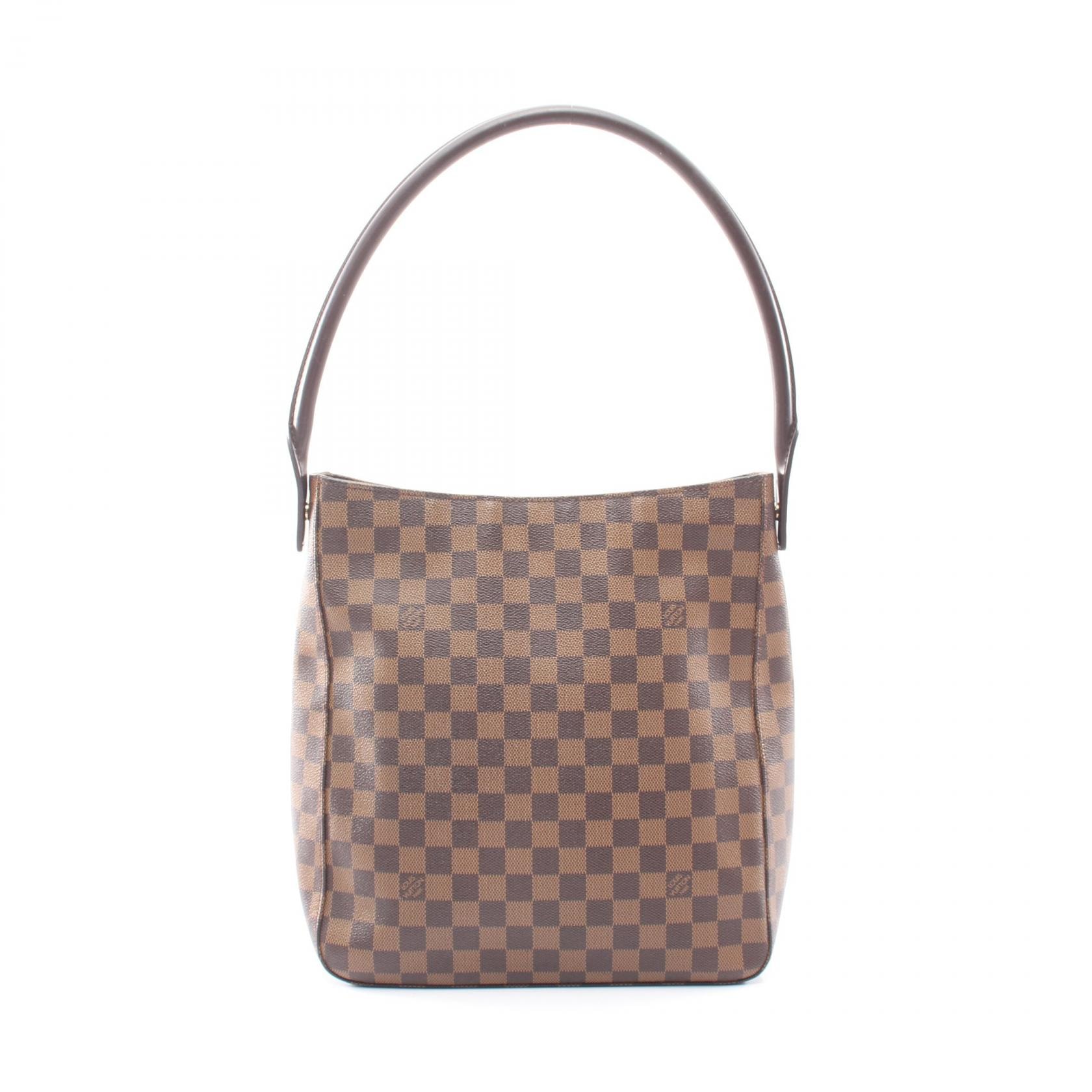 ルイ・ヴィトン LOUIS VUITTON ルーピングGM スペシャルオーダー ショルダーバッグ バッグ PVCコーティングキャンバス レザー ダミエ エベヌ レディース ブラウン系 N51144 【中古】