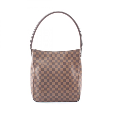 ルイ・ヴィトン LOUIS VUITTON ルーピングGM スペシャルオーダー ショルダーバッグ バッグ PVCコーティングキャンバス レザー ダミエ エベヌ レディース ブラウン系 N51144 【中古】