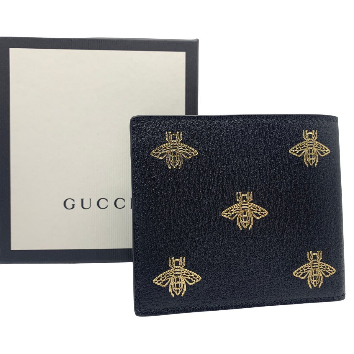 GUCCI Bee and Star Coin Wallet "Black"