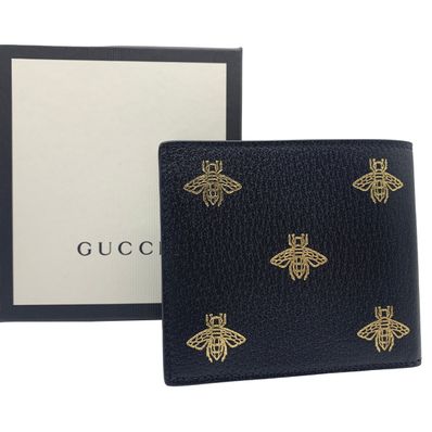 GUCCI Bee and Star Coin Wallet "Black"