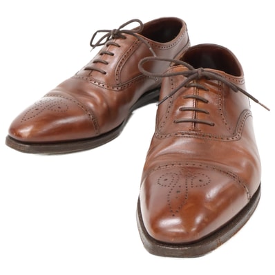 クロケット&ジョーンズ 5359 セルボーン ストレートチップ ブローグレザーシューズ 6E