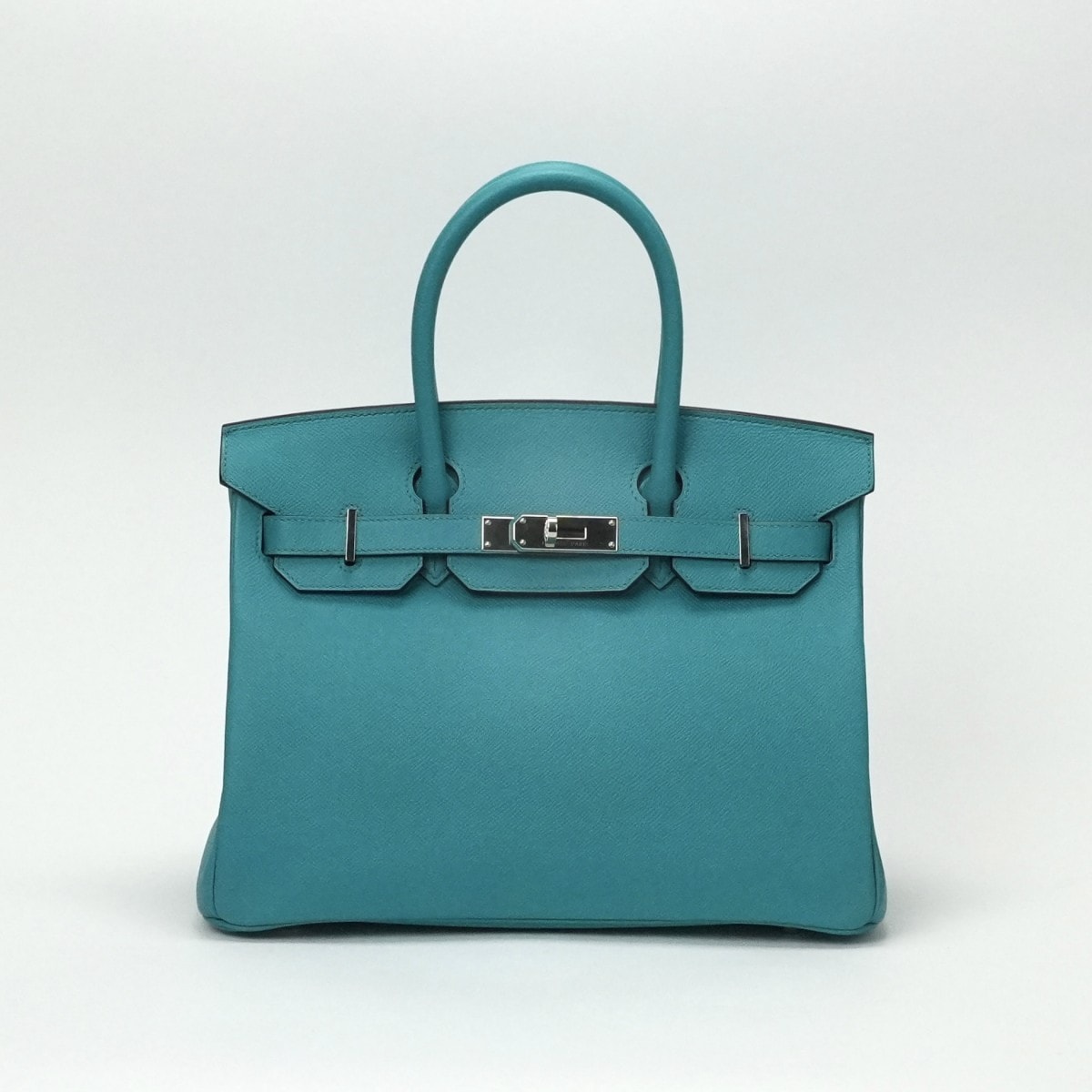 エルメス HERMES バーキン30 バーキン 30 バッグ トートバッグ エプソン ブルーパオン Bluepaon ブルー Blue グリーン Green 青 緑 シルバー金具 ヴォーエプソン ハンドバッグ