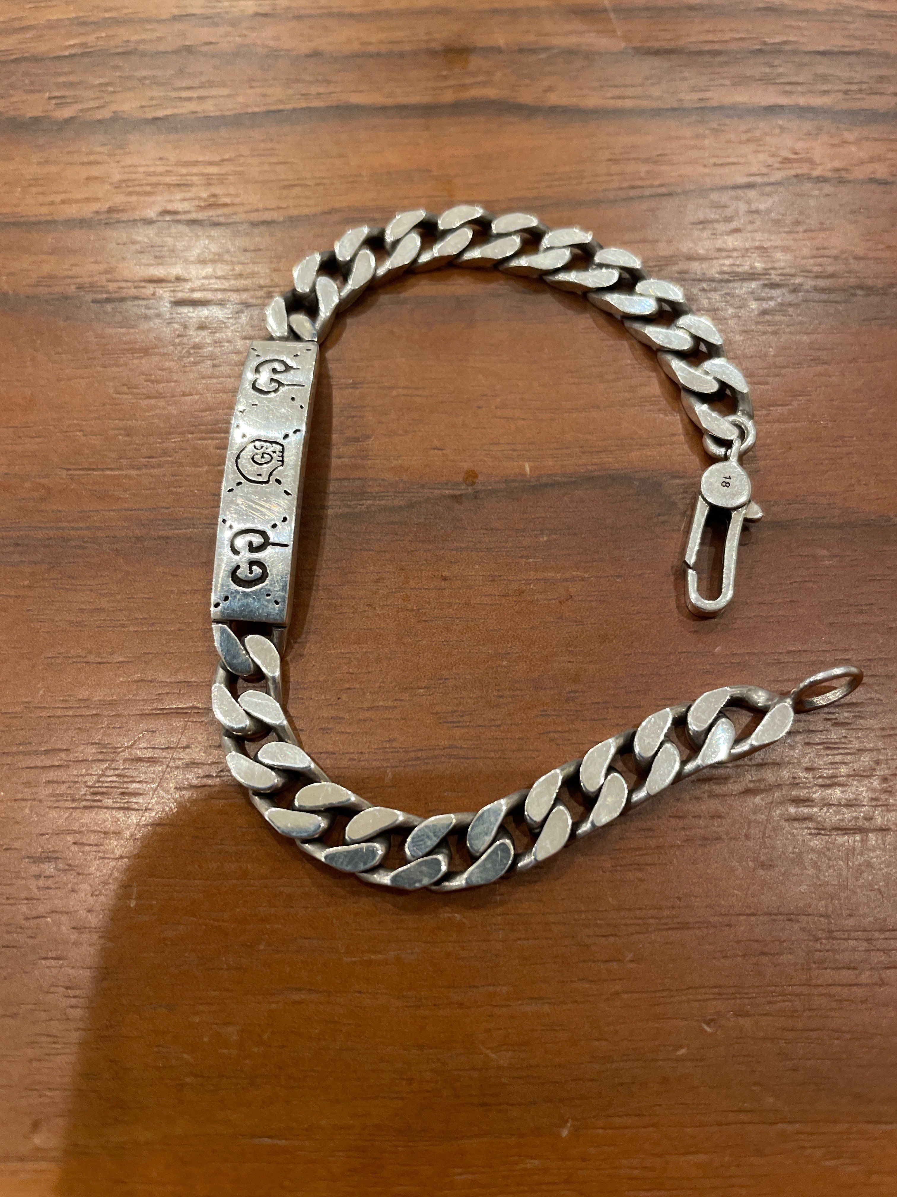 GUCCI Guccighost Chain Bracelet "Silver"