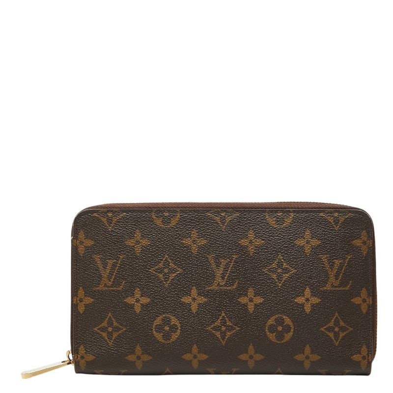 ルイ ヴィトン モノグラム ジッピーオーガナイザー 長財布 M60002 ブラウン PVC レザー レディース LOUIS VUITTON 【中古】