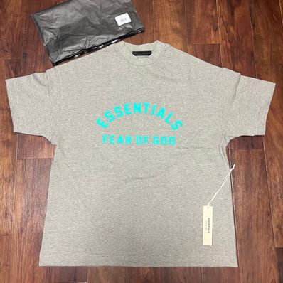 FEAR OF GOD ESSENTIALS Heavy Jersey Crewneck T-shirt "Dark Heather Oatmeal"