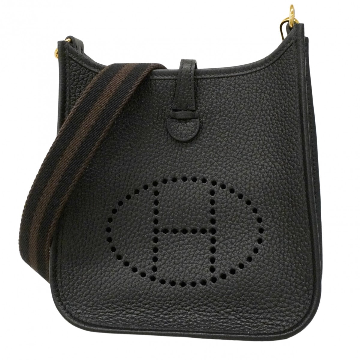 ★最終価格★SALE【6cd4988】エルメス ショルダーバッグ エヴリンTPM トリヨンクレマンス ブラック ゴールド金具 W刻印【中古】レディース