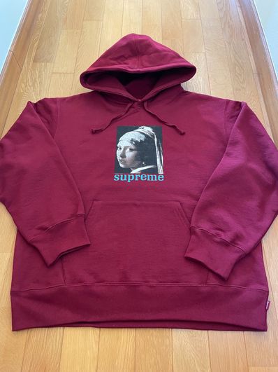 Supreme Pearl Hooded Sweatshirt "Cardinal"