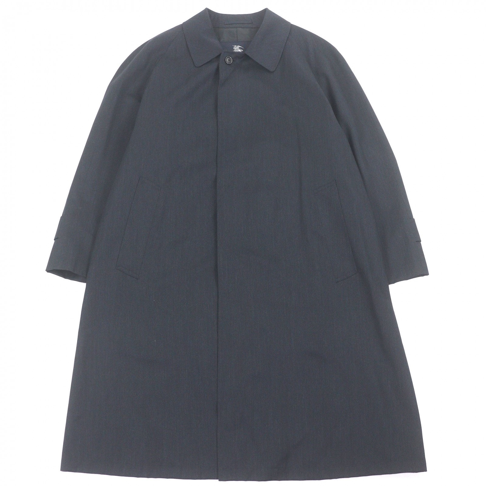 極美品 バーバリーロンドン ステンカラーコート ネイビー 90-165-4