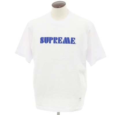【中古】シュプリーム Supreme 2024年春夏 Stencil Embroidered S/S Top コットン 半袖Tシャツ ホワイト【サイズL】【メンズ】