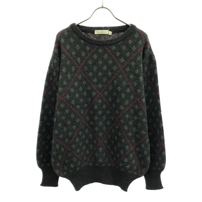 Valentino Garavani ヴァレンティノガラヴァーニ 90s イタリア製 オールド 総柄 長袖 クルーネック ニット S セーター