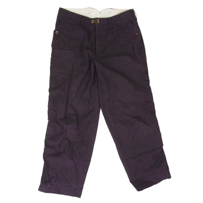 kolor カラー 13AW 13WCM-P14116 パッカリング コットン ワイド パンツ ネイビー系 2【中古】